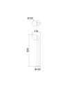 INTERLAKEN * BOLARDO IP65 G9 NEGRO